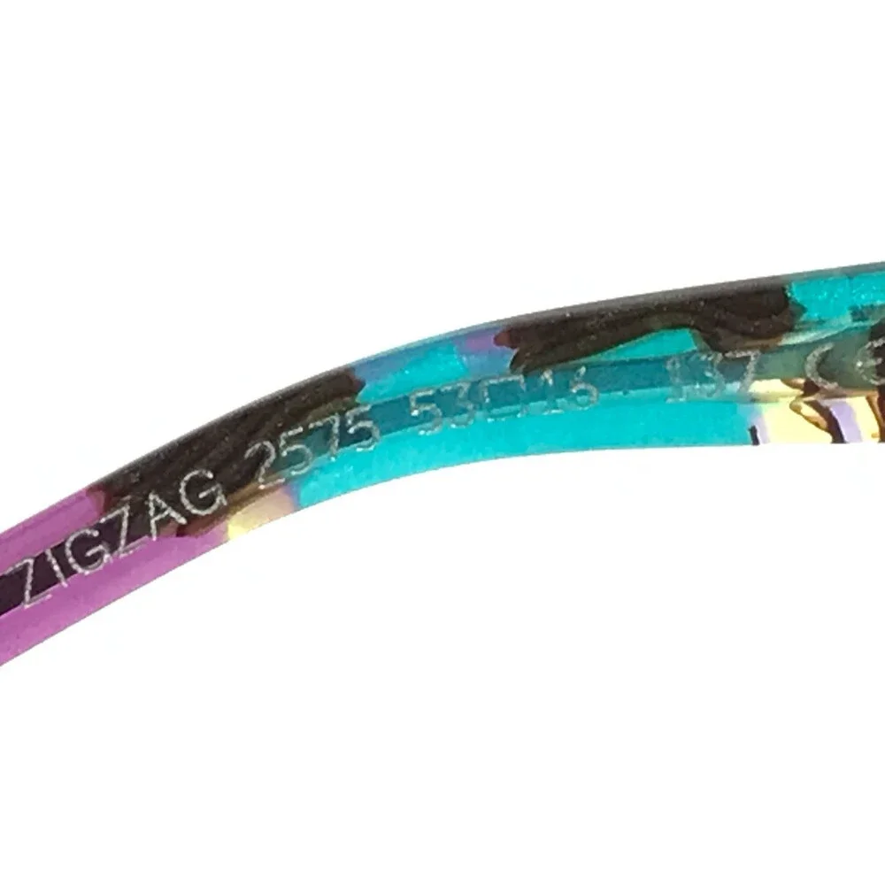 BOZ Eyeglasses Frames ZIGZAG 2575 Yellow Blue Pucci Cat Eye 53-16-137